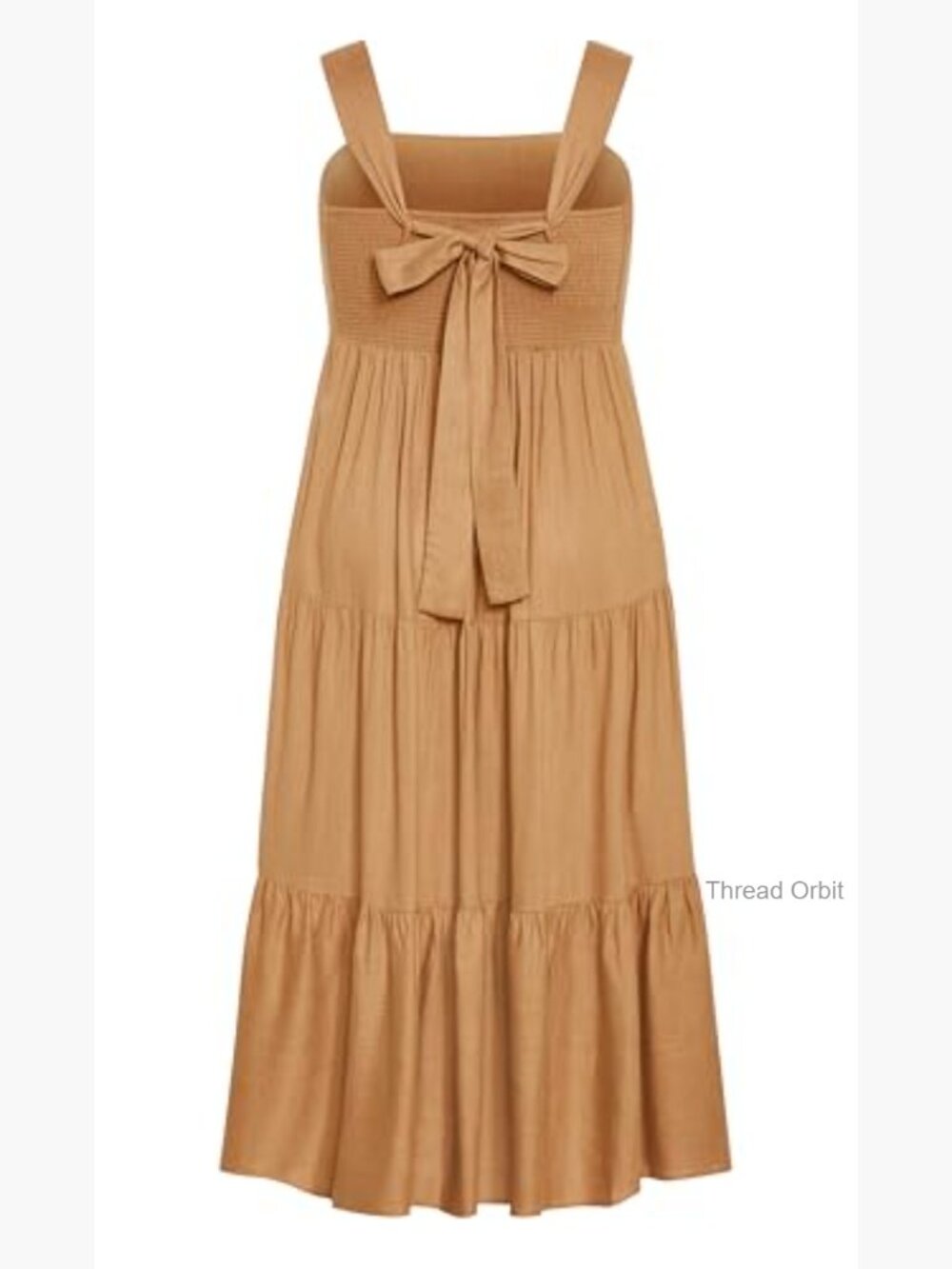 Plus Size Maxi Dress with V Neckline and Longline Hem for Elegant Comfort - Picture 6 of 6